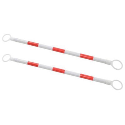 Berkfield Retractable Traffic Cone Bars 2 pcs Plastic 130-215 cm