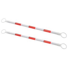 Berkfield Retractable Traffic Cone Bars 2 pcs Plastic 130-215 cm