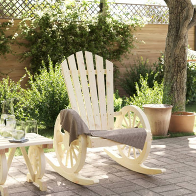 Berkfield Rocking Adirondack Chair Solid Wood Fir