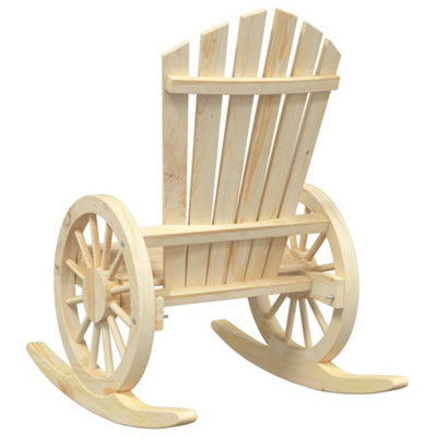 Berkfield Rocking Adirondack Chair Solid Wood Fir