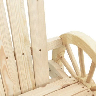 Berkfield Rocking Adirondack Chair Solid Wood Fir