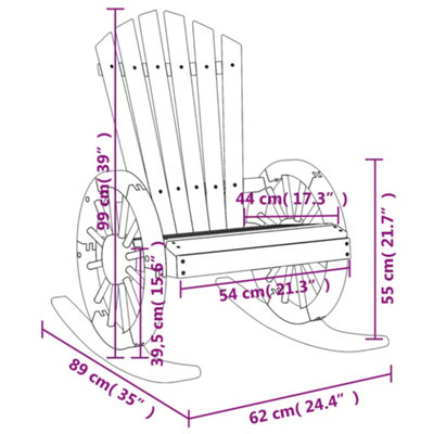 Berkfield Rocking Adirondack Chair Solid Wood Fir