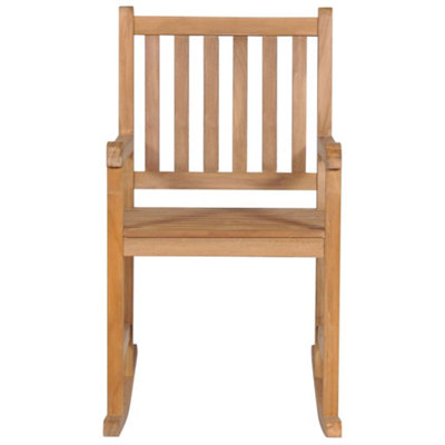 Berkfield Rocking Chair Solid Teak Wood