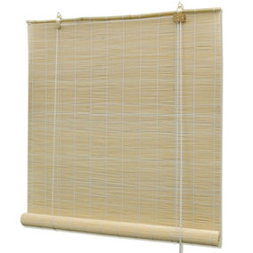 Berkfield Roller Blind Bamboo 100x220 cm Natural