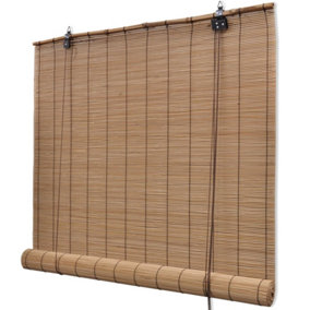 Berkfield Roller Blind Bamboo 140x220 cm Brown