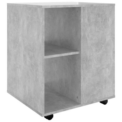 Berkfield Rolling Cabinet Concrete Grey 60x53x72 cm Engineered Wood