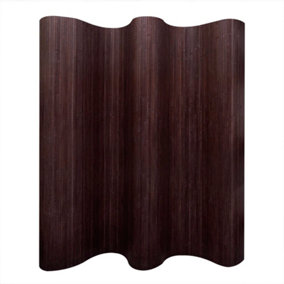 Berkfield Room Divider Bamboo Dark Brown 250x165 cm