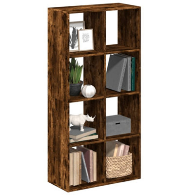 BERKFIELD ROOM DIVIDER BOOKCASE SMOKED OAK 69.5X29X137.5 CM ENGINEERED WOOD