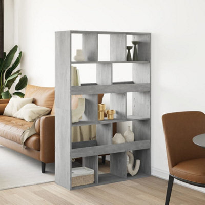 Berkfield Room Divider Concrete Grey 100x33x156.5 cm Engineered Wood