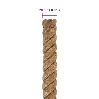 Berkfield Rope 100% Jute 20 mm 100 m