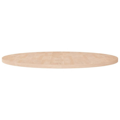 Berkfield Round Table Top Radius 90x2,5 cm Untreated Solid Wood Oak