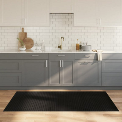 Berkfield Rug Rectangular Black 100x200 cm Bamboo