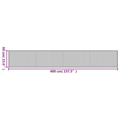 Berkfield Rug Rectangular Grey60x400 cm Bamboo