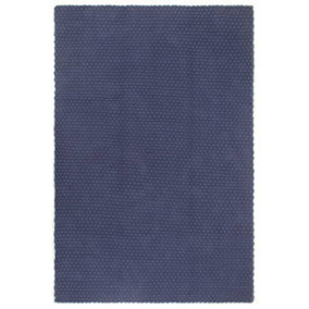 Berkfield Rug Rectangular Navy Blue 80x160 cm Cotton