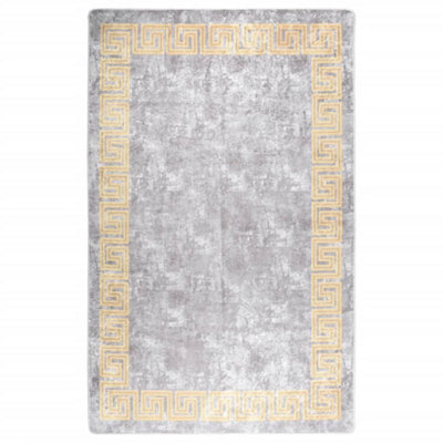 Berkfield Rug Washable 80x150 cm Grey Anti Slip DIY at B&Q