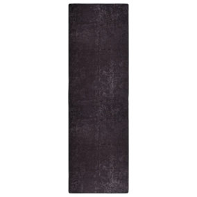 Berkfield Rug Washable 80x300 cm Anthracite Anti Slip