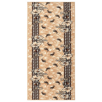 Berkfield Runner Rug BCF Beige 100x200 cm