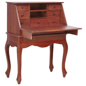 Berkfield Secretary Desk Brown 78x42x103 cm Solid Mahogany Wood