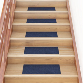 Berkfield Self-adhesive Stair Mats Rectangular 15 pcs 60x25 cm Blue