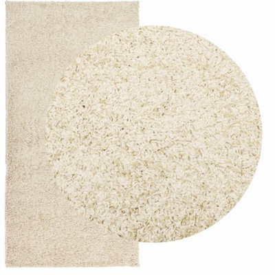 Berkfield Shaggy Rug PAMPLONA High Pile Modern Gold 100x200 cm