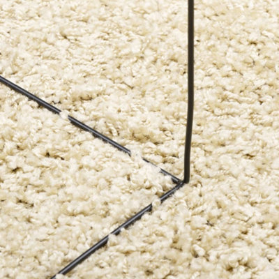 Berkfield Shaggy Rug PAMPLONA High Pile Modern Gold 100x200 cm