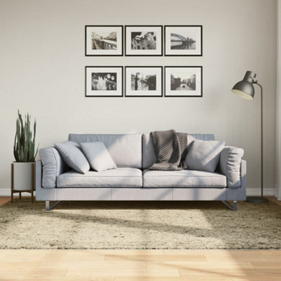 Berkfield Shaggy Rug PAMPLONA High Pile Modern Gold 160x230 cm