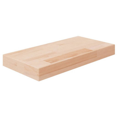 Berkfield Shelf Board 40x20x4 cm Untreated Solid Wood Oak