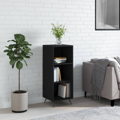 Berkfield Shelf Cabinet Black 34.5x32.5x90 cm Engineered Wood