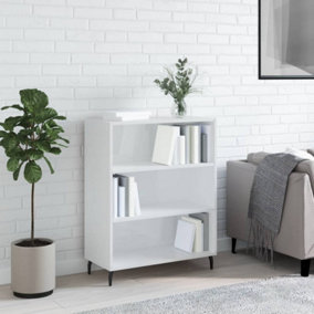 Berkfield Shelf Cabinet High Gloss White 69.5x32.5x90 cm Engineered Wood