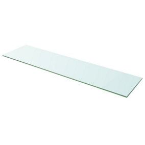 Berkfield Shelf Panel Glass Clear 100x25 cm