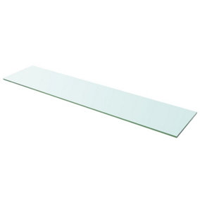 Berkfield Shelf Panel Glass Clear 110x25 cm