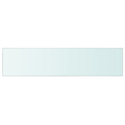 Berkfield Shelf Panel Glass Clear 110x25 cm