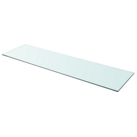 Berkfield Shelf Panel Glass Clear 110x30 cm