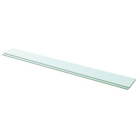 Berkfield Shelves 2 pcs Panel Glass Clear 110x12 cm