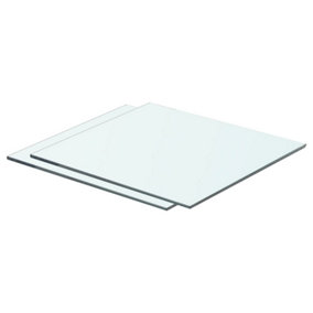 Berkfield Shelves 2 pcs Panel Glass Clear 40x30 cm