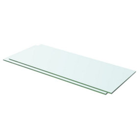 Berkfield Shelves 2 pcs Panel Glass Clear 60x20 cm