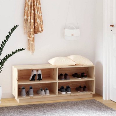 Solid wood shoe on sale storage