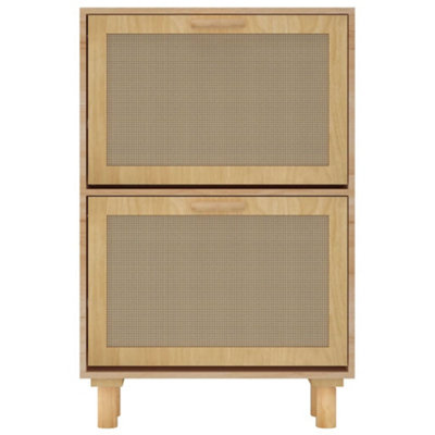 Berkfield Shoe Cabinet Brown 52x25x80 cm Engineered Wood&Natural