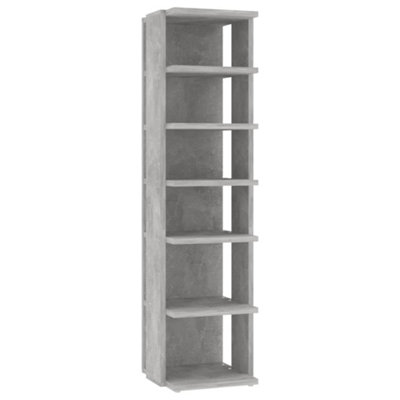 Berkfield Shoe Cabinet Concrete Grey 27.5x27x102 cm Engineered Wood