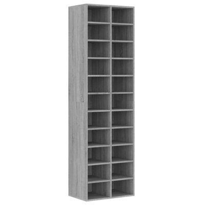 Berkfield Shoe Cabinet Grey Sonoma 54x34x183 cm Engineered Wood