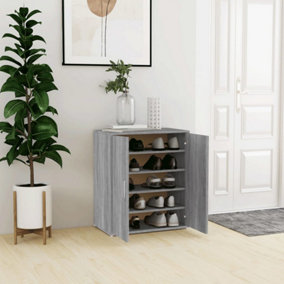 Berkfield Shoe Cabinet Grey Sonoma 60x35x70 cm Engineered Wood