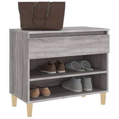 Berkfield Shoe Cabinet Grey Sonoma 70x36x60 cm Engineered Wood