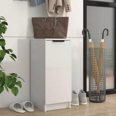 Berkfield Shoe Cabinet High Gloss White 30x35x70 Cm Engineered Wood 