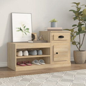 Berkfield Shoe Cabinet Sonoma Oak 100x42x60 cm Engineered Wood
