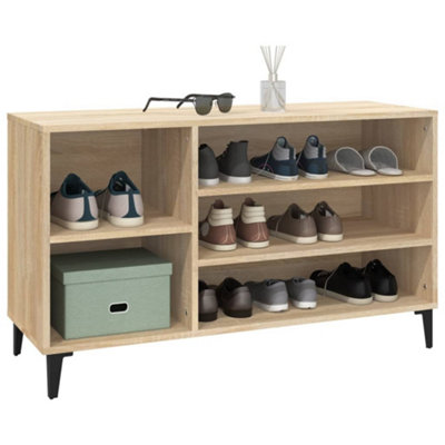 Berkfield Shoe Cabinet Sonoma Oak 102x36x60 cm Engineered Wood