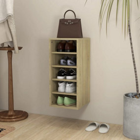 Berkfield Shoe Cabinet Sonoma Oak 31.5x35x70 cm Engineered Wood