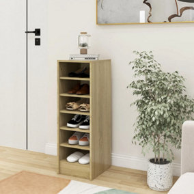 Berkfield Shoe Cabinet Sonoma Oak 31.5x35x90 cm Engineered Wood