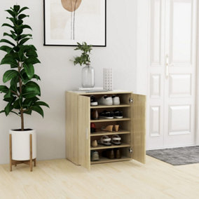 Berkfield Shoe Cabinet Sonoma Oak 60x35x70 cm Engineered Wood