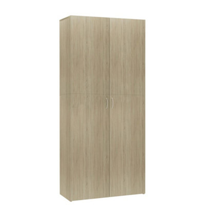 Berkfield Shoe Cabinet Sonoma Oak 80x35.5x180 cm Engineered Wood