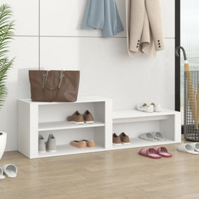 Berkfield Shoe Cabinet White 150x35x45 cm Engineered Wood